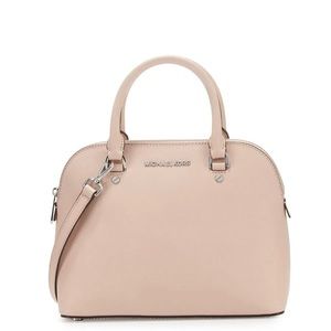 Michael Kors Cindy Medium Leather Dome Satchel Handbag - NWOT
